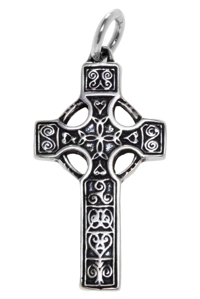 [ak3] Keltischer Anhänger RIAN aus 925er Silber – Mystisches Keltenkreuz als Symbol für Schutz und Spiritualität (4,1 cm)
