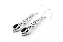 Schmuck Ohrhänger Áine Celtic Schwarzer Kristall 2,9 cm – Silber 925 – Keltische Ohrringe mit mystischer Symbolik 