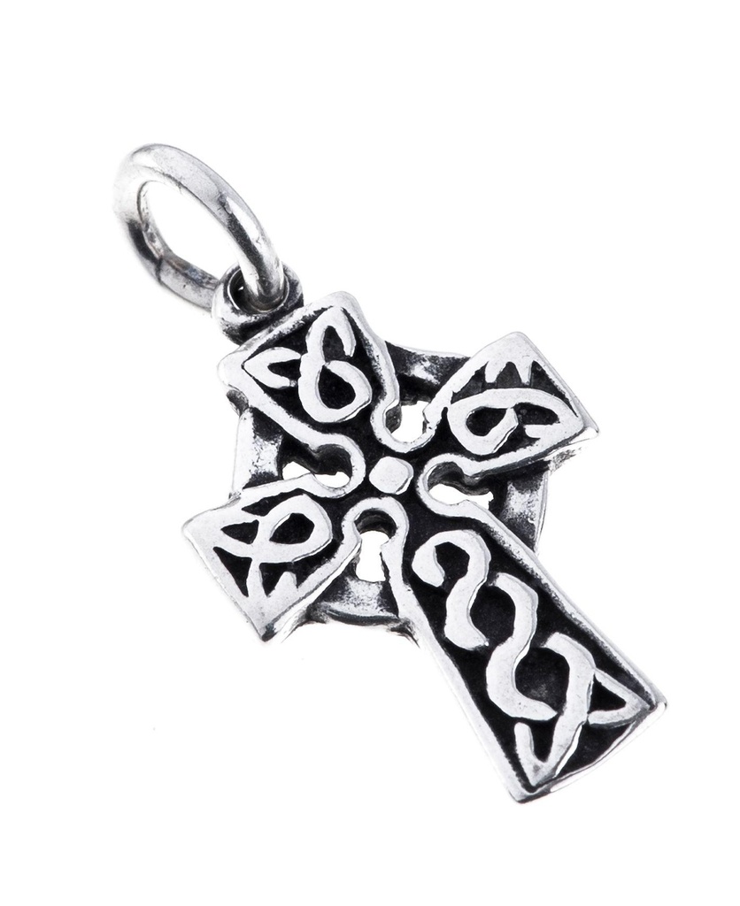 Keltisches Amulett AKIDA aus 925er Silber – Kleines keltisches Kreuz als Symbol für Schutz und Spiritualität (2,5 cm)