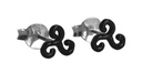 Ohrstecker SVANYA aus 925er Silber 6 mm – Schwarze Triskele Ohrringe keltisch & mystisch