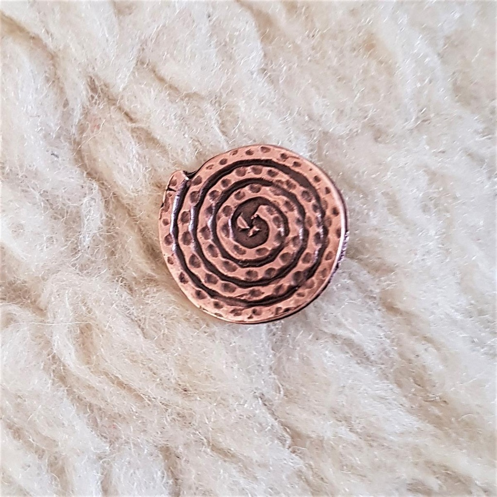 Spiralplatte, mittel, kupferfarbener Beschlag