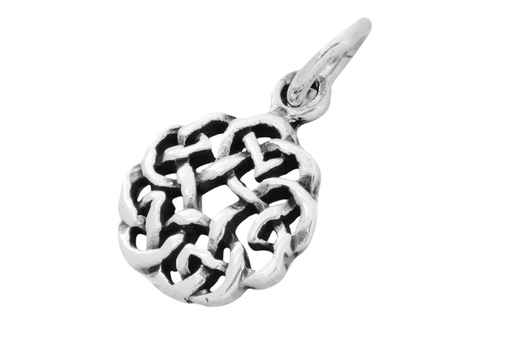 Schmuck Anhänger Skadi 1,7 cm – Silber 925 – Kleines keltisches Amulett mit Knotenmuster