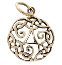 Schmuck Anhänger Darin 2,2 cm – Bronze – Keltisches Amulett mit Knotenmuster für Schutz & Weisheit