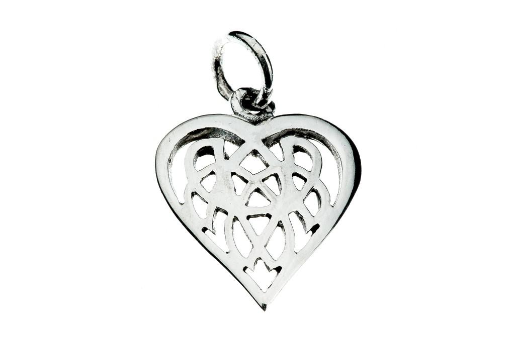 Schmuck Anhänger Amina 2,1 cm – Silber 925 – Keltisches Amulett mit filigranem Knotenmuster