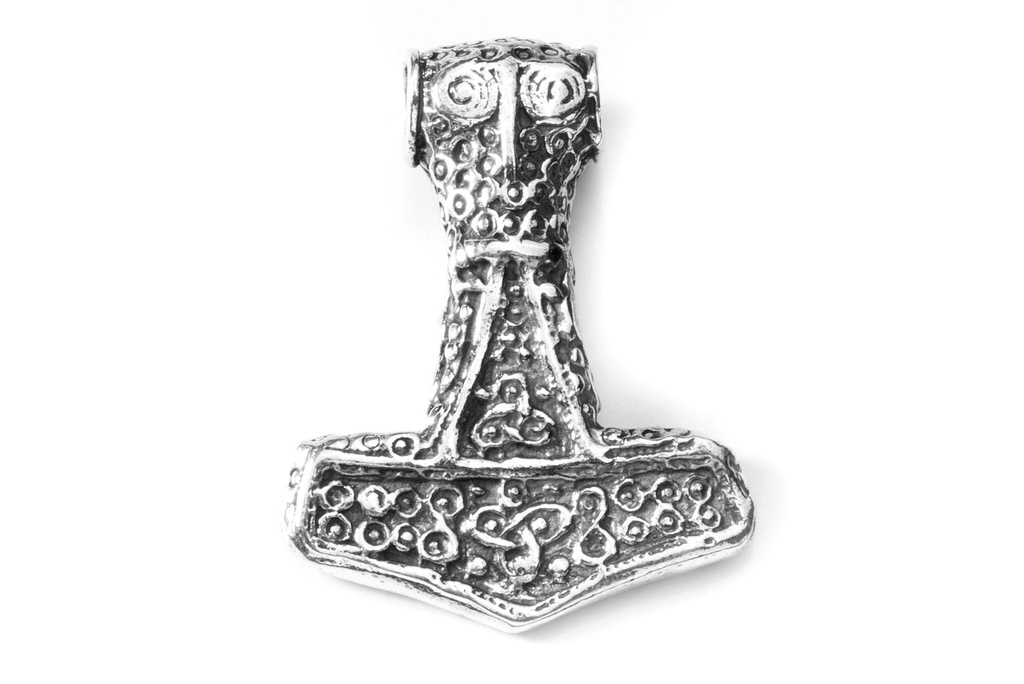 Anhänger THORBERG Thorshammer aus Silber – Nordischer Mjölnir Wikinger Amulett 3 cm