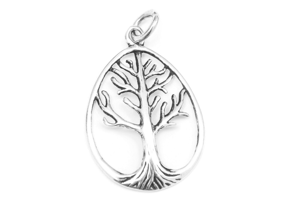 Lebensbaum-Anhänger YGGDRASIL aus 925er Silber – Symbol für Wachstum und Verbundenheit (4 cm)