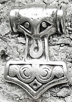 Thor's Hammer, silberfarbener Beschlag
