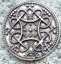 Birka Concho silberfarben – Wikingerzeitlicher Zierbeschlag mit Punktornament