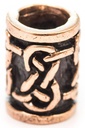 Keltische Haar- & Bartperle DVALIN aus Bronze – 13 mm Schmuckperle mit Knotenmuster für Dreads & Zöpfe