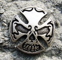 Skull-Cross, silberfarbener Beschlag