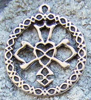 Anhänger Celtic Wedding Knot – Silberfarbener Keltischer Hochzeitsknoten 45 mm