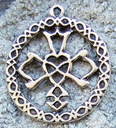 Anhänger Celtic Wedding Knot – Silberfarbener Keltischer Hochzeitsknoten 45 mm