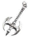 Amulett, Anhänger 'Ivar - massive Doppelaxt' aus Silber 925 - Mittelalter, Larp, Fantasy Schmuck
