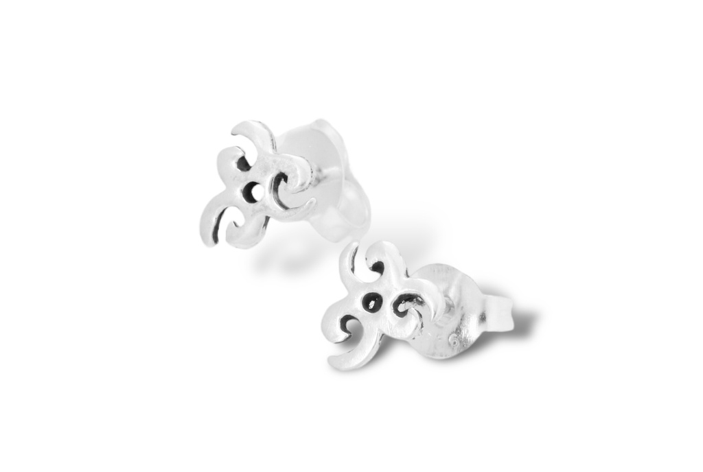 Ohrstecker Trisana Triskel aus Silber 925 – Keltischer Tribal Ohrschmuck 6 mm