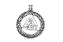 Wikinger Anhänger 'Valknut - Wotansknoten - Futhark' aus Silber 925 - Mittelalter, Larp, Reenactment Schmuck