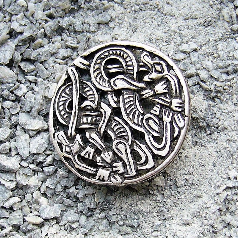 [N-125-1] celtic dragons, Beschlag silberfarben