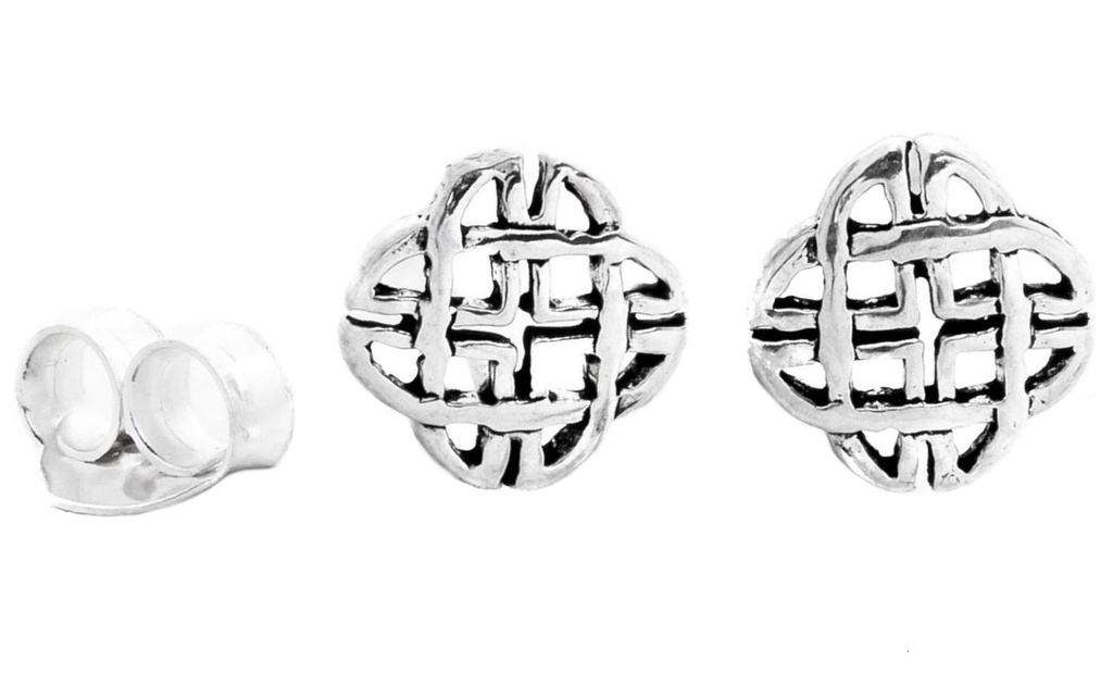 SHEENA Ohrstecker aus Silber – Keltische Mini-Knoten Ohrstecker 5 mm