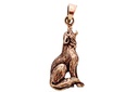 Amulett Anhänger "Oskari – Wolf" aus Bronze – Schutzsymbol des Rudels 3,5 cm