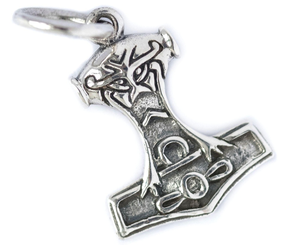 Thorshammer Mjölnir Anhänger 'Torsas - Kleiner Thorshammer' aus Silber 925 - Mittelalter, Larp, Reenactment Schmuck