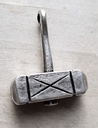 Schmiede-Mjölnir Anhänger silberfarben – Thor-Hammer aus Zamak im Schmiedestil