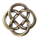 Gürtelschließe „Glendale“ – Messingfarbene Schnalle mit keltischem Knotenmotiv für 4 cm Riemen