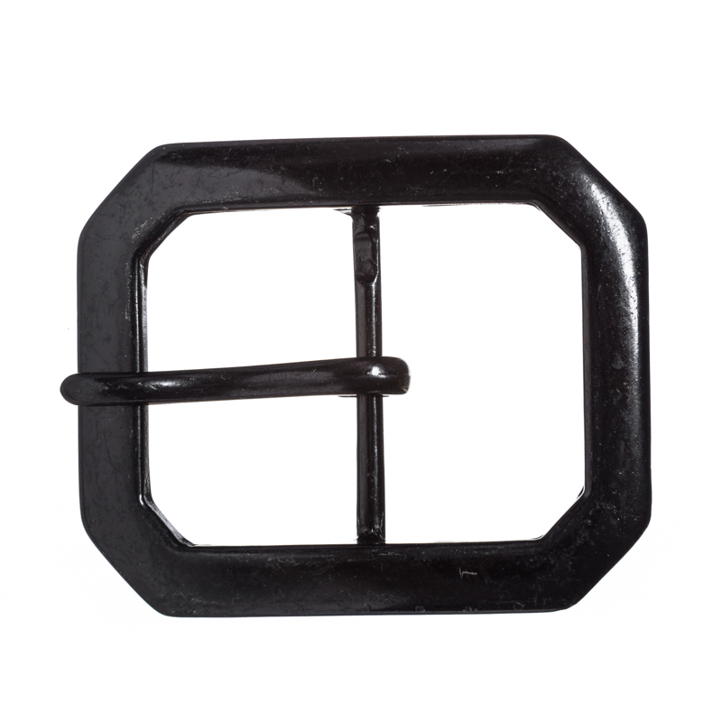 [B2028-9] Schließe „Pirat Jack“ – Schwarze Schnalle im markanten Piratenstil für 5 cm Gürtel