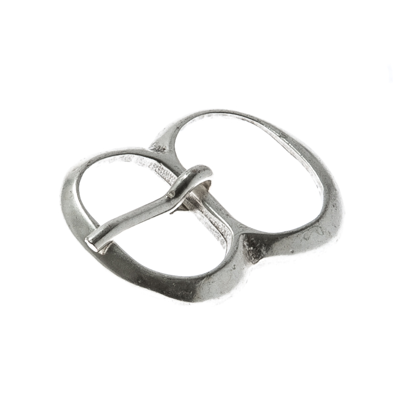 Mittelalter-Doppelschließe silberfarben – 8-förmige Gürtelschnalle für Riemen & Taschen in LARP & Reenactment