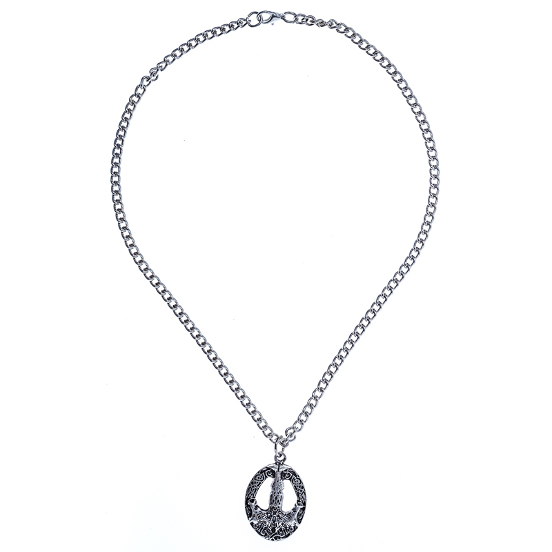 Halskette Mjölnir, silberfarben