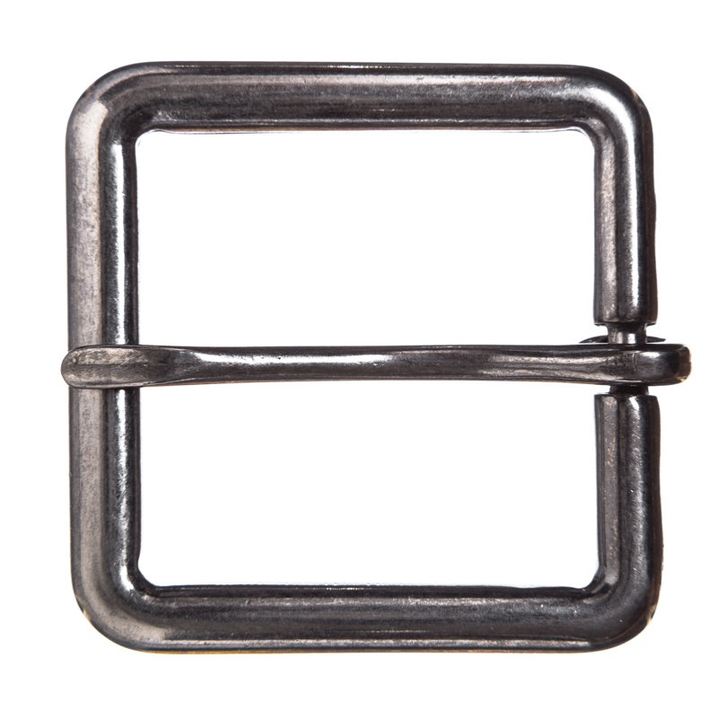 [B622-3] Puristische Dornschließe „Sander“ – eisenfarbene Gürtelschnalle aus Zamak für 4 cm Gürtel