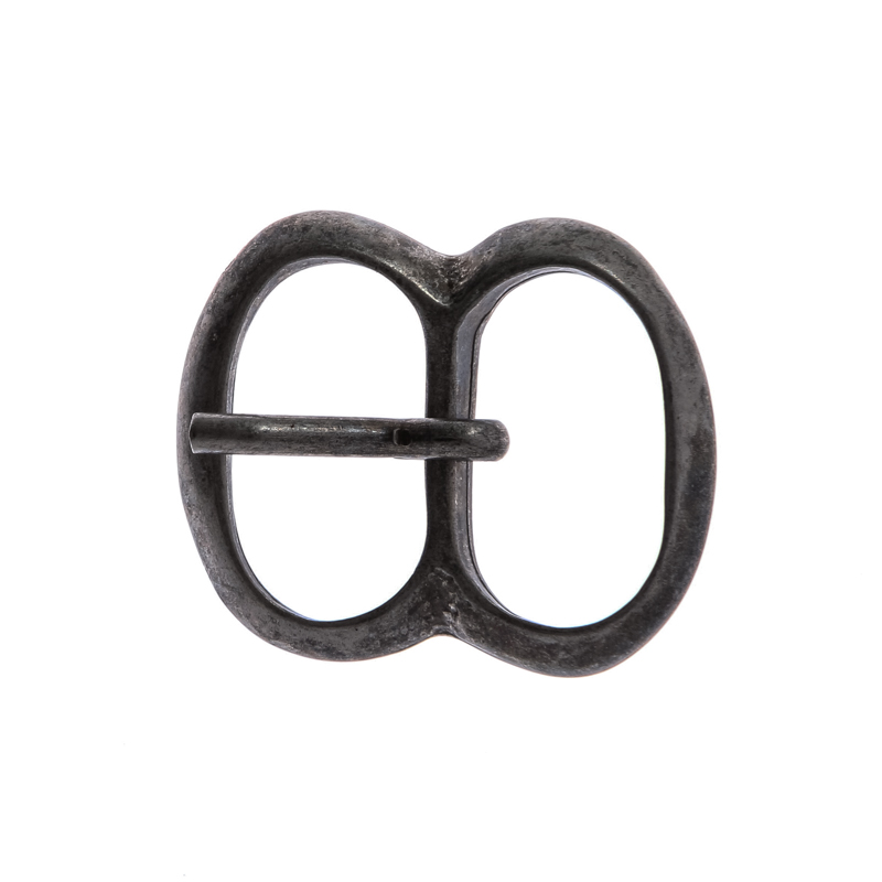 Mittelalter-Doppelschließe 2 cm eisenfarben – 8-förmige Schnalle für Gürtel, Taschen & Gewandungen