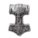 Thors Hammer Anhänger silberfarben – Wikinger-Talisman Mjölnir aus Zamak