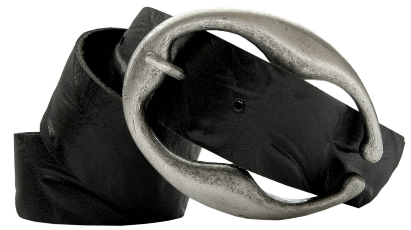 Gürtelschließe „EIGHT 40“ in Silber – Geschwungene Vollschließe für 4 cm Riemen