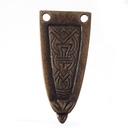 Gürtelspitze Aramis 3 cm altmessingfarben – Nordischer Knoten für Mittelalter-Gürtel