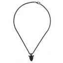 Halskette „Fenrir“ – Altmessingfarbener Wikinger-Wolfsanhänger an Flechtkette