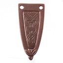 Gürtelspitze Aramis 3 cm kupferfarben – Nordischer Knotenabschluss aus Zamak für Mittelaltergürtel