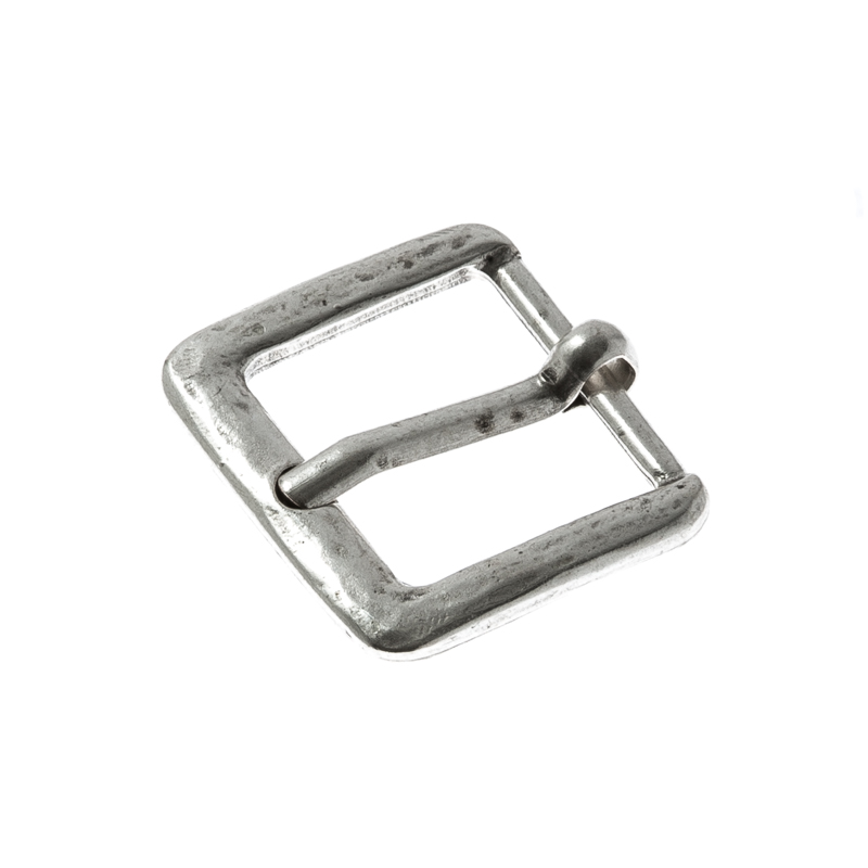 [B630-1] Mittelalter-Schließe Antik 3 silberfarben – Dornschließe für 3 cm Gürtelriemen aus Zamak