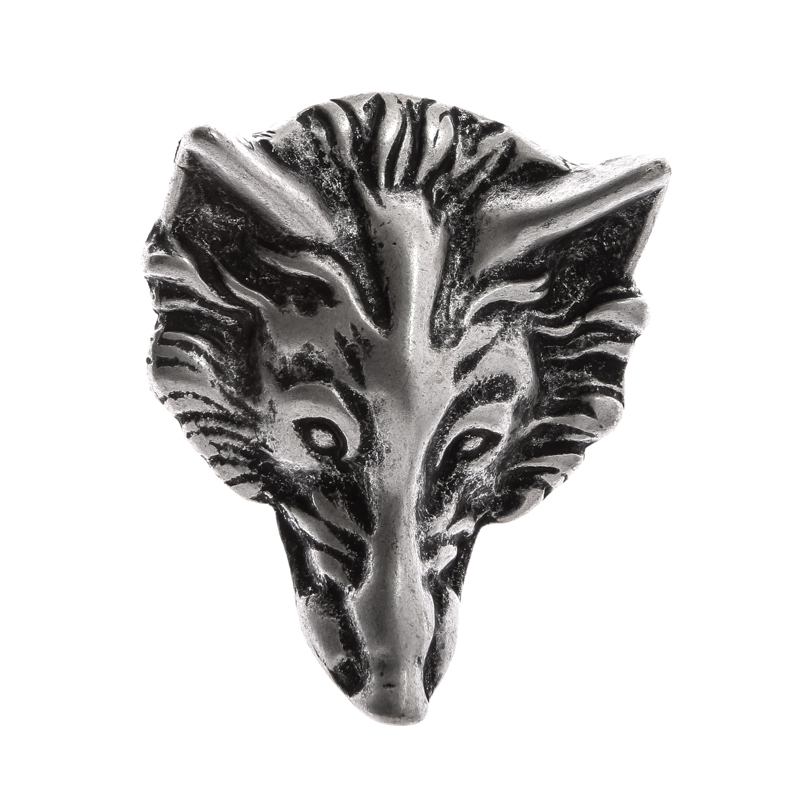 [33182] Wolfskopf, silberfarbene Schließe