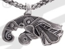 Rabe Munin Anhänger silberfarben – Nordischer Symbolschmuck aus Zamak