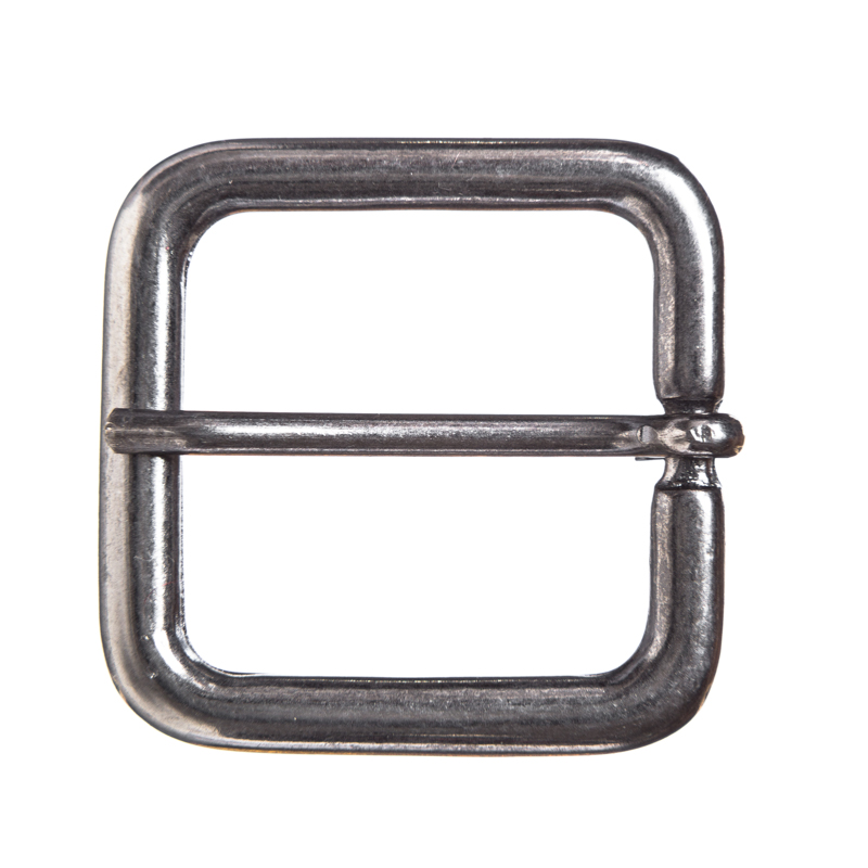 Gürtelschließe Jil eisenfarben – 3 cm rechteckige Schließe im schlichten Stil für LARP & Alltag
