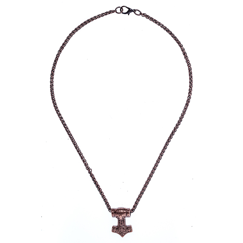 Halskette „Malmer des Thor“ – Kupferfarbener Thorhammer im Stil der Wikingerzeit 