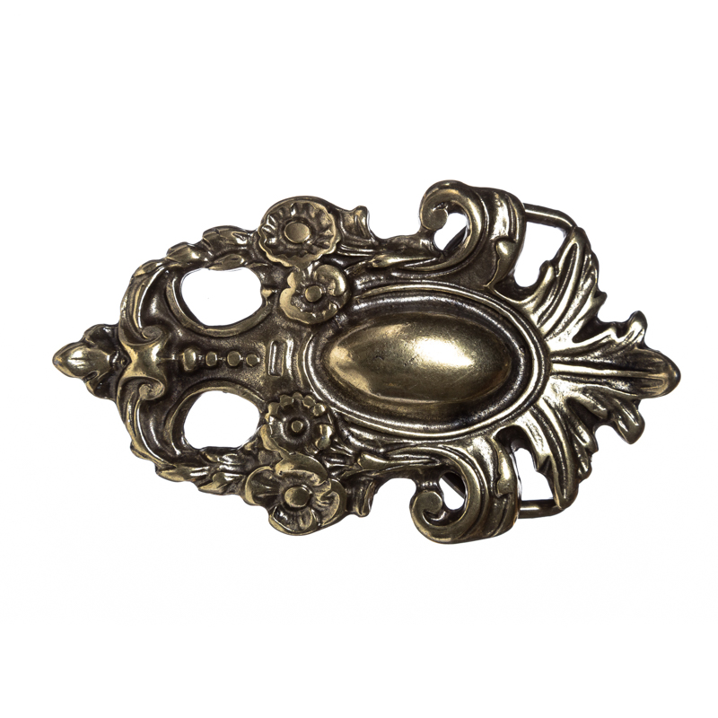 Barock-Schließe „Evangeline“ – Messingfarbene Gürtelschnalle für 4 cm breite Riemen