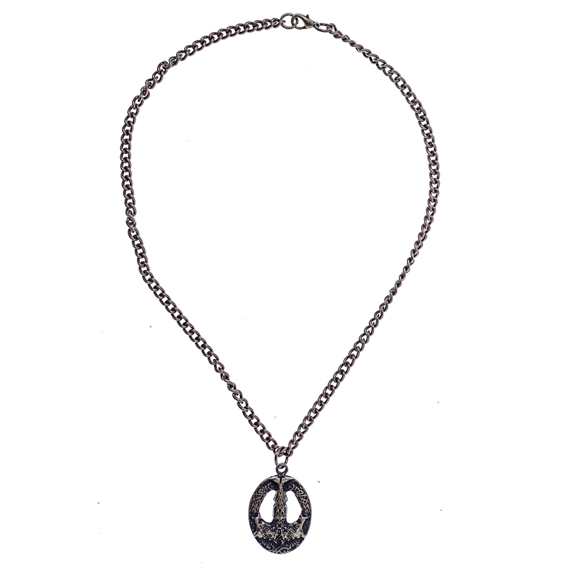 [PK-5173-21] Halskette „Mjölnir“ – Altmessingfarbener Thorhammer-Anhänger an schwerer Kette