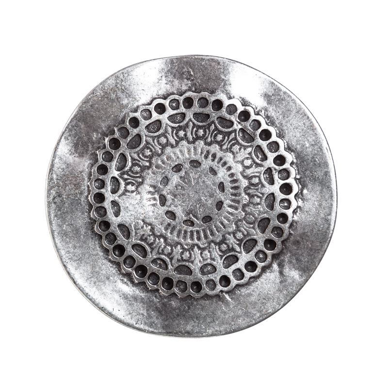 [B1202-1] SCUDO 4 cm – Silberfarbene Schild-Schließe aus Zamak für Gürtel