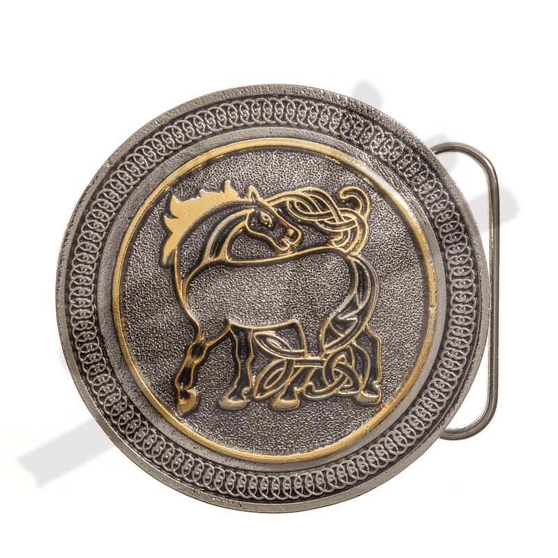 [B8036] Zinnschließe Keltisches Pferd