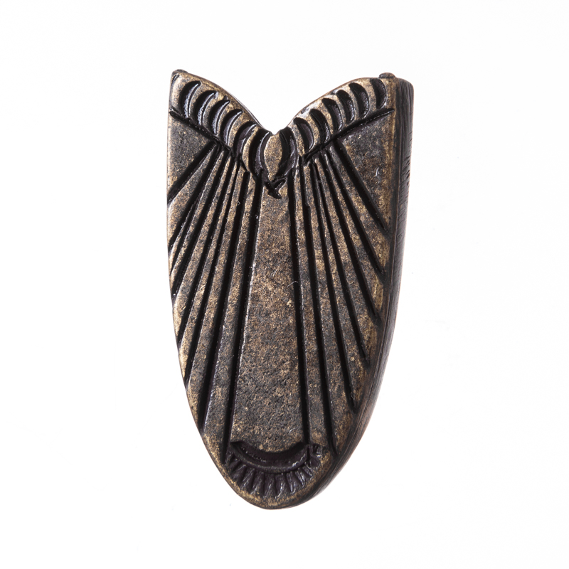 Gürtelspitze 2 cm – Altmessingfarbene Abschlusskappe im mittelalterlichen Stil