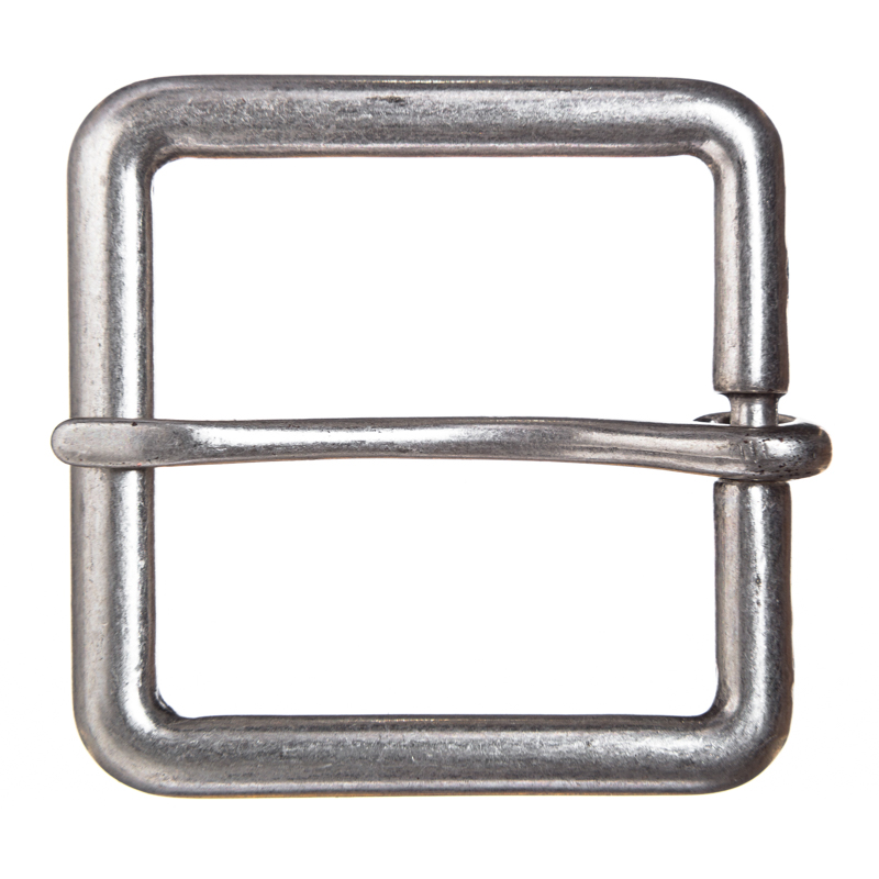 [B622-1] Silberfarbene Dornschließe „Sander“ – puristische Gürtelschnalle aus Zamak für 4 cm Gürtel