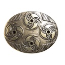 Fantasy-Schließe Krull messingfarben – 4 cm Gürtelschließe mit Wirbelornamenten für LARP & Cosplay