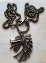 Nordischer Drachenkopf – Messingfarbene Wikinger-Halskette | Mittelalter Schmuck