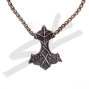 Halskette Thor-Hammer , altmessingfarben