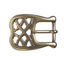 Messingfarbene Flecht-Schließe – Filigrane Mittelalter-Schnalle für 15 mm Riemen 